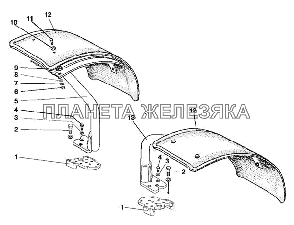 Крылья передние (для тракторов «БЕЛАРУС-82У/82.1/820/82.3/82П») МТЗ-80 (2009)